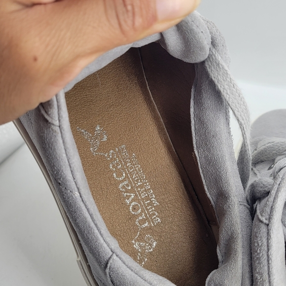 Novacas Made in Portugal Platform Women's Sneakers size 38 Grey Suede Shoelace - Picture 8 of 8